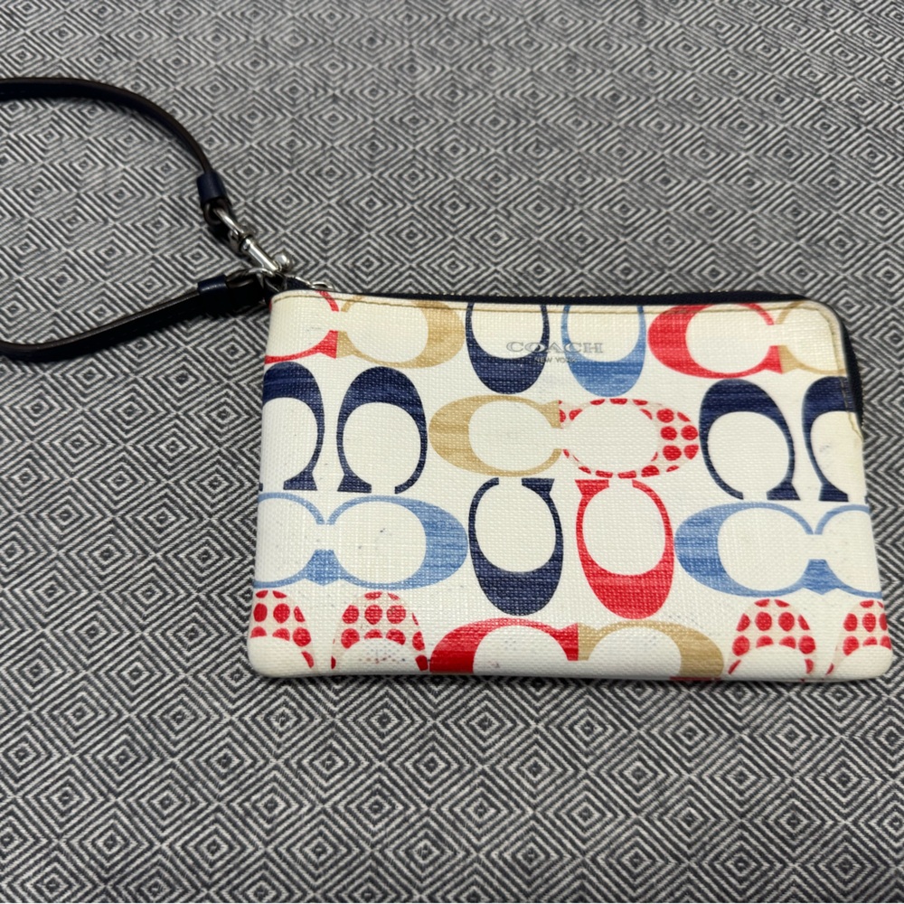 Colourful Coach Wristlet
